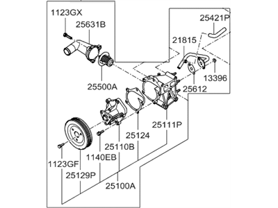 Hyundai 25100-2C510 Pump Assembly-Coolant