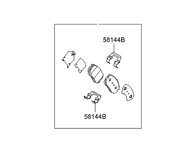 Hyundai S5810-12HA1-0NA Car Care Front Disc Brak Pad Kit