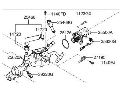 Hyundai 25600-3L101 Control Assembly-Coolant Temperature