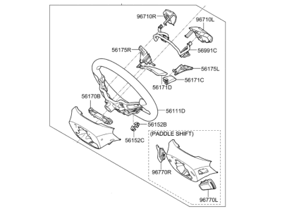 2018 Hyundai Elantra GT Steering Wheel - 56110-G3AD0-PUZ