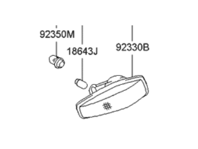 2001 Hyundai Tiburon Side Marker Light - 92303-2C700