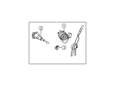 Hyundai 81905-2L110 Lock Key & Cylinder Set