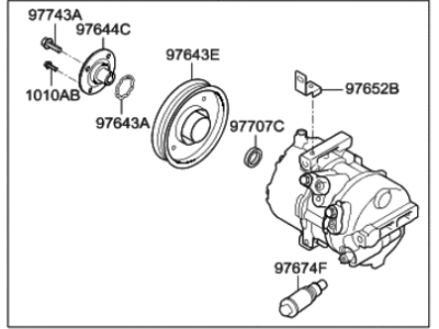 2018 Hyundai Tucson A/C Compressor - 97701-D3301