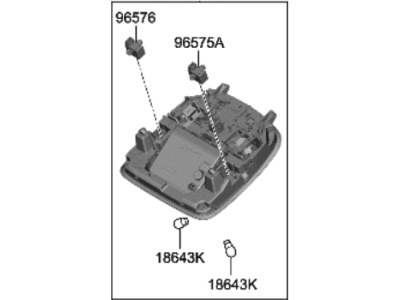 Hyundai 92810-S2640-UUE LAMP ASSY-OVERHEAD CONSOLE