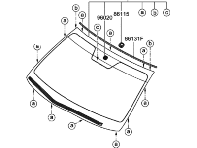 Hyundai Equus Windshield - 86110-3N010