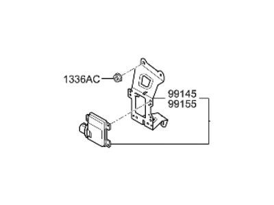 Hyundai 99150-AA120 UNIT ASSY-REAR CORNER RADAR,RH