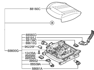 Hyundai 88204-B1530-SSJ Cushion Assembly-Front Seat,Passenger