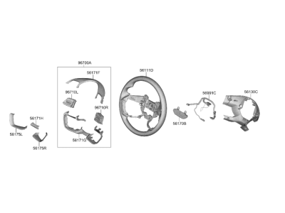 2022 Hyundai Elantra Steering Wheel - 56100-AA400-NNB