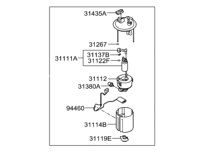 2014 Hyundai Santa Fe Fuel Sending Unit - 31110-B8500