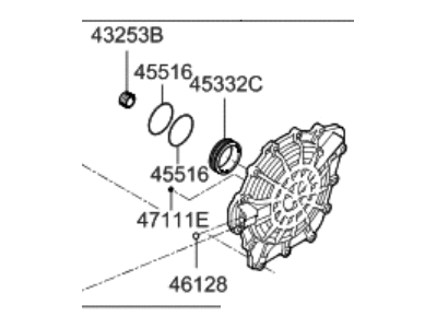 Hyundai 45320-26001 Cover Assembly-Case Rear