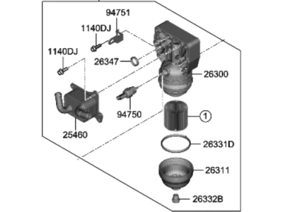 2023 Hyundai Kona Oil Pump - 263A0-2J450