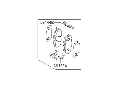 2016 Hyundai Accent Brake Pad Set - S5810-11RA1-0