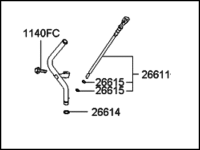 2001 Hyundai Santa Fe Dipstick Tube - 26610-39650