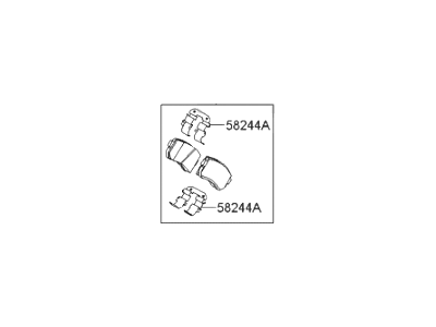 Hyundai S5830-23QA1-0 Car Care Rear Disc Brak Pad Kit
