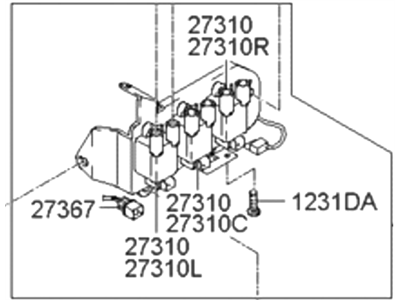 Hyundai Santa Fe Ignition Coil - 27301-37120