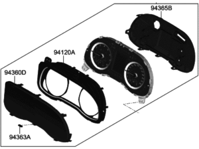 Hyundai 94011-J9370 Cluster Assembly-Instrument