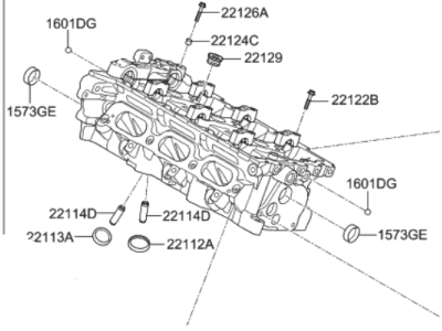 2022 Hyundai Palisade Cylinder Head - 544G5-3LA0A