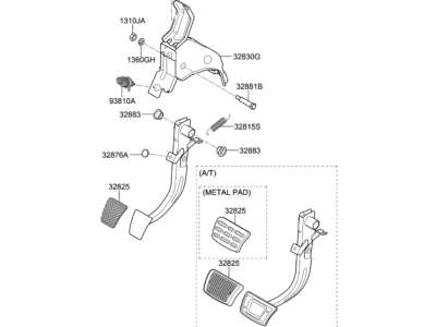 2020 Hyundai Elantra Brake Pedal - 32800-J3200