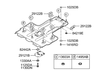 Hyundai 29140-B1210 Panel-Under Cover Rear