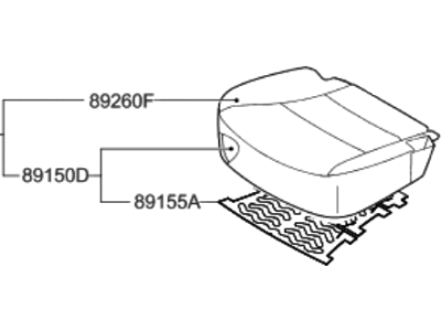 Hyundai 89200-B8140-ZZD Cushion Assembly-2ND Seat,RH