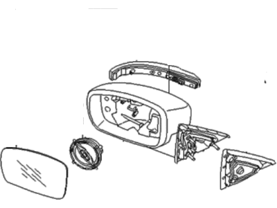 Hyundai 87610-3M400 Mirror Assembly-Outside Rear View,LH