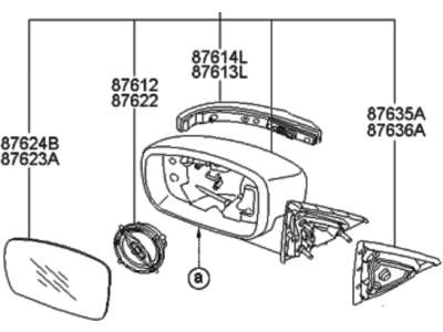 Hyundai 87620-3M400 Mirror Assembly-Outside Rear View,RH