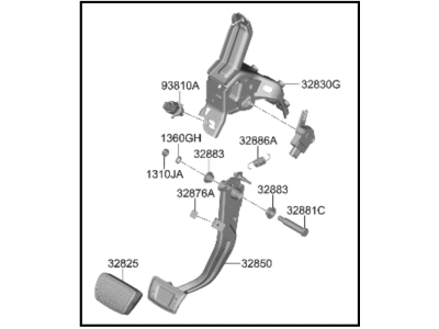 Hyundai Santa Fe Hybrid Brake Pedal - 32800-P4100