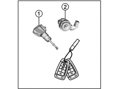 Hyundai 81905-J3030 Lock Key & Cylinder Set