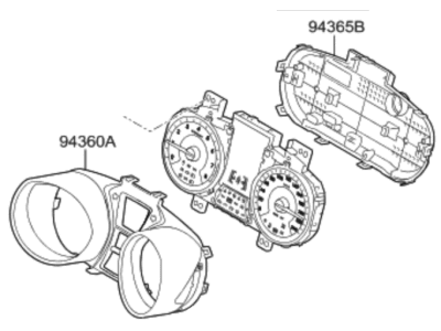 Hyundai 94043-A5510 Cluster Assembly-Instrument