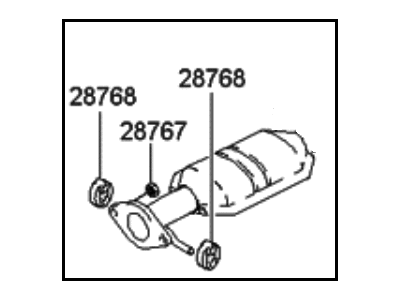 2001 Hyundai Accent Exhaust Pipe - 28650-25010