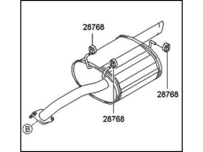 2000 Hyundai Accent Tail Pipe - 28700-25320