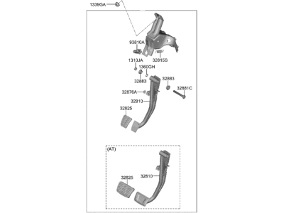 Hyundai Elantra N Brake Pedal - 32800-AA110