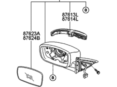 2012 Hyundai Equus Car Mirror - 87620-3N310