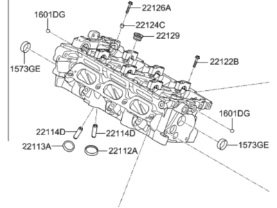 2022 Hyundai Palisade Cylinder Head - 22110-3L250