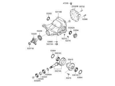 2020 Hyundai Genesis G80 Differential - 53000-4J025