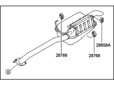 2000 Hyundai Accent Tail Pipe - 28700-25420