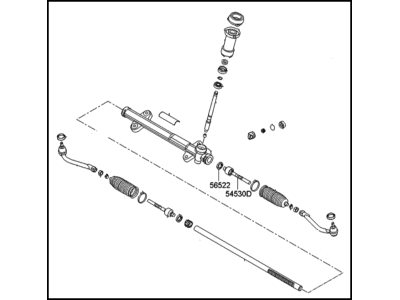 2010 Hyundai Elantra Touring Steering Gear Box - 56500-2L400