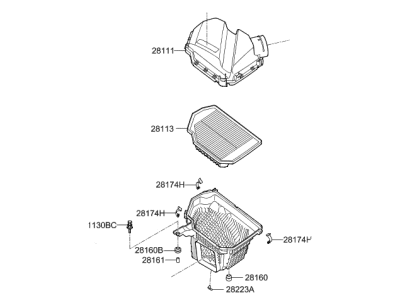 2019 Hyundai Genesis G80 Air Duct - 28210-B1010