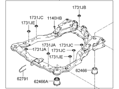 Hyundai 62410-2D001 Crossmember Assembly-Front