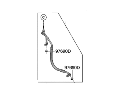 Hyundai Sonata Hybrid A/C Hose - 97762-L5AA0