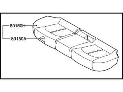 Hyundai 89100-C2KH0-XTR CUSHION ASSY-RR SEAT