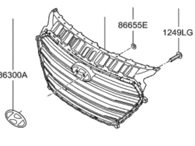 2017 Hyundai Elantra GT Grille - 86350-A5600