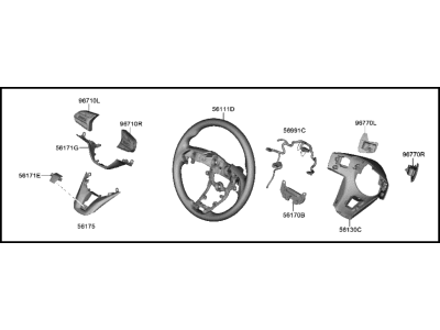 2021 Hyundai Santa Fe Steering Wheel - 56100-S2AF0-VV2