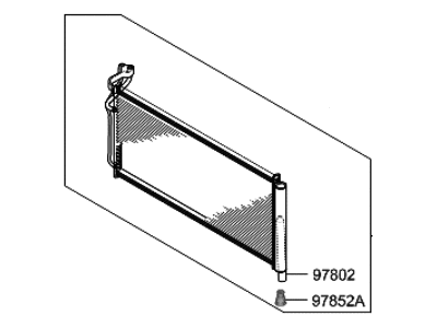 2020 Hyundai Sonata Hybrid A/C Condenser - 97606-L5AA0