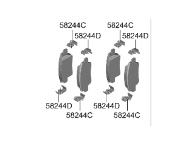 2023 Hyundai Genesis GV60 Brake Pad Set - 58302-GIA00