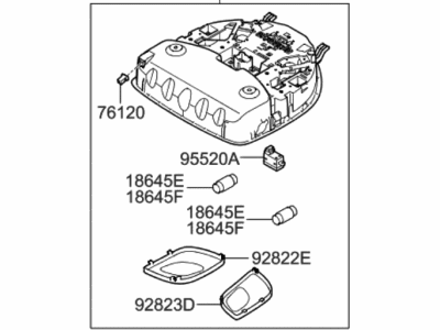 2019 Hyundai Santa Fe XL Dome Light - 92800-2W510-VYN