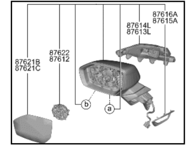 2021 Hyundai Palisade Car Mirror - 87620-S8150