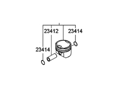 Hyundai 23410-2C420 Piston & Pin & Snap Ring Assembly