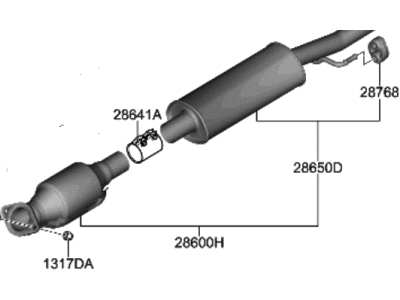 2022 Hyundai Elantra Muffler - 28600-AA500