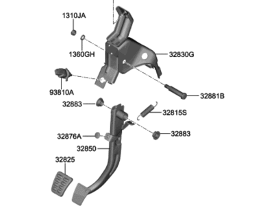 2020 Hyundai Veloster N Brake Pedal - 32800-J7210